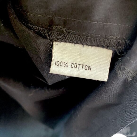 TALBOTS Ruched Shirt Plus Size 20 Womens Black Cotton Top Evening Button Up - Picture 8 of 8